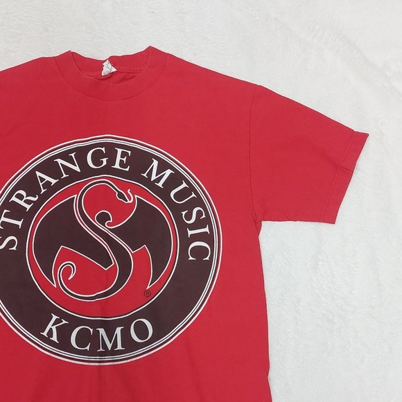 Tech N9ne Strange Music KCMO Rap Shirt Mens Size Medium Double Sided Black & Red - Picture 4 of 14